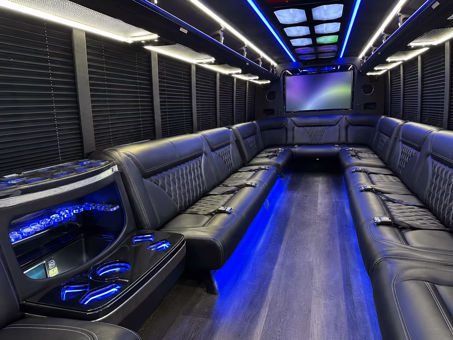 temecula 20 passenger party bus inside