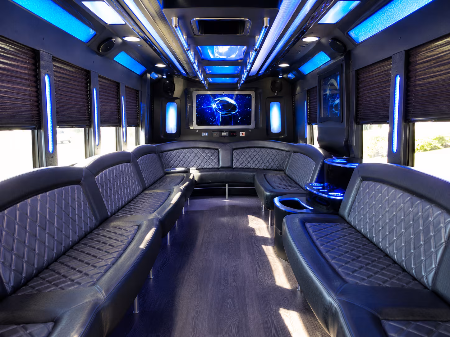 temecula 28 passenger party bus inside