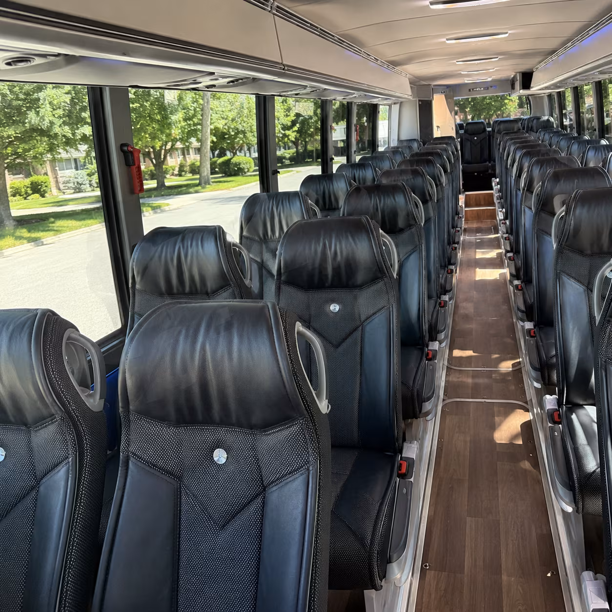 temecula 40 passenger charter bus inside
