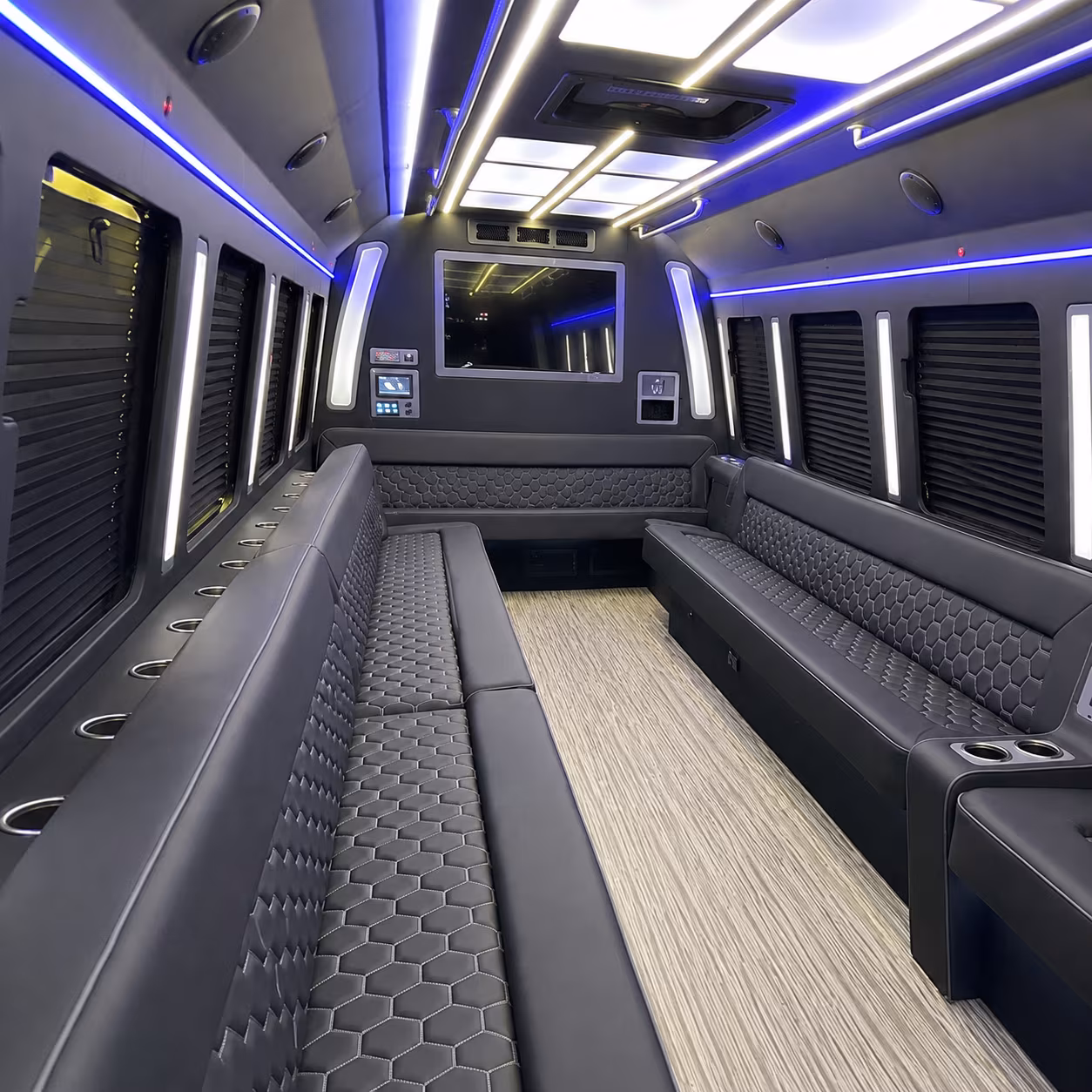 temecula 40 passenger party bus inside