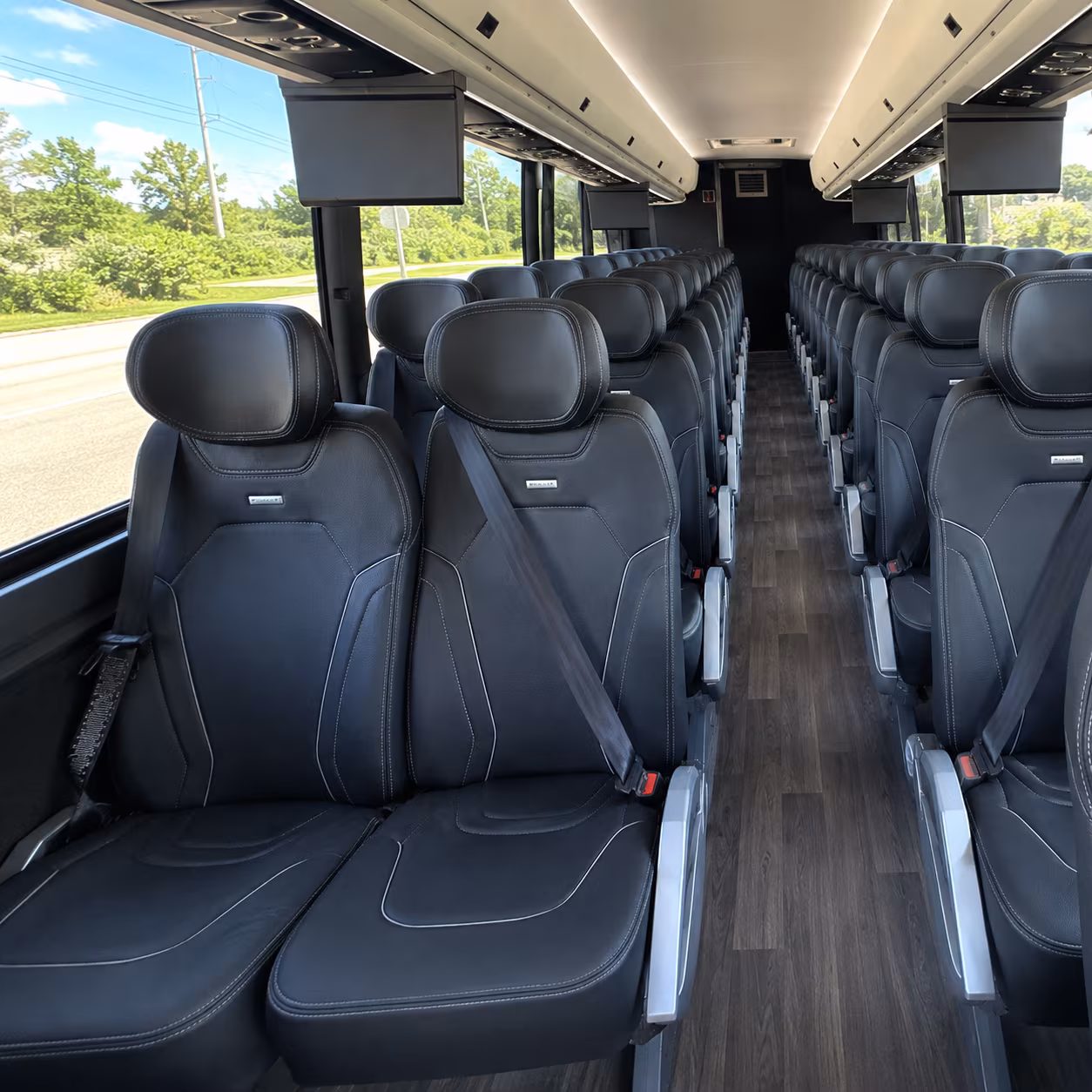 temecula 47 passenger charter bus inside