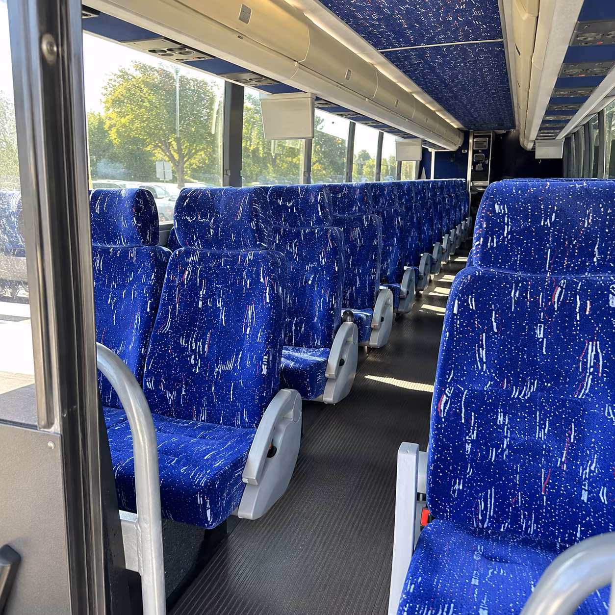 temecula 50 passenger charter bus inside